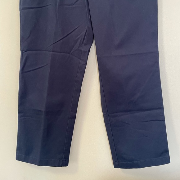 NWT L.L.Bean Women's Classic Fit Straight Leg Pants Trousers Navy Blue Petite 12 - Picture 3 of 8